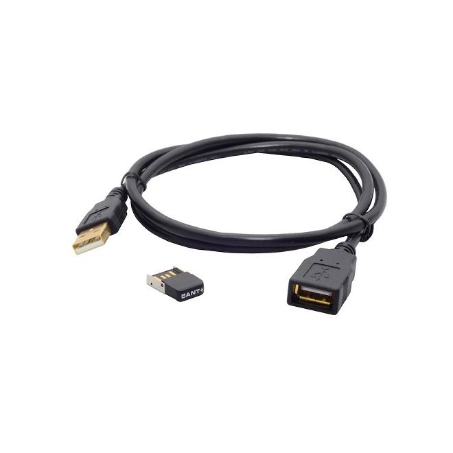 Wahoo Adaptateur ANT+ USB avec Cable d'Extension Noir