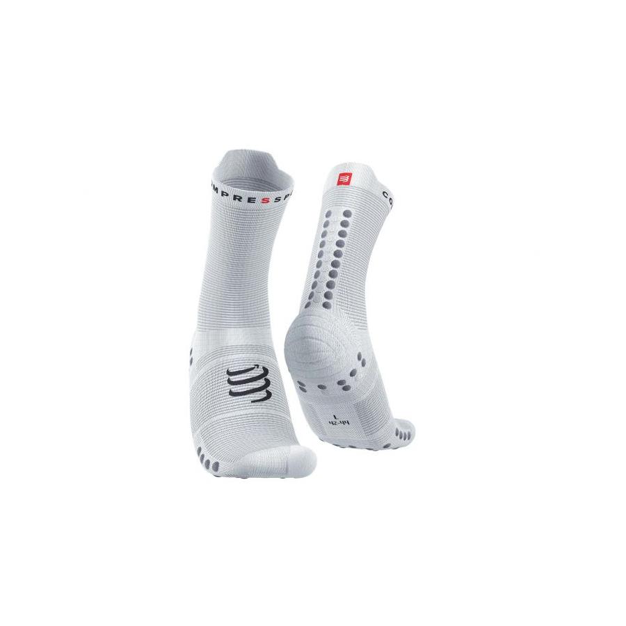 Compressport Pro Racing Socks V4.0 Run High Blanc 35/38 