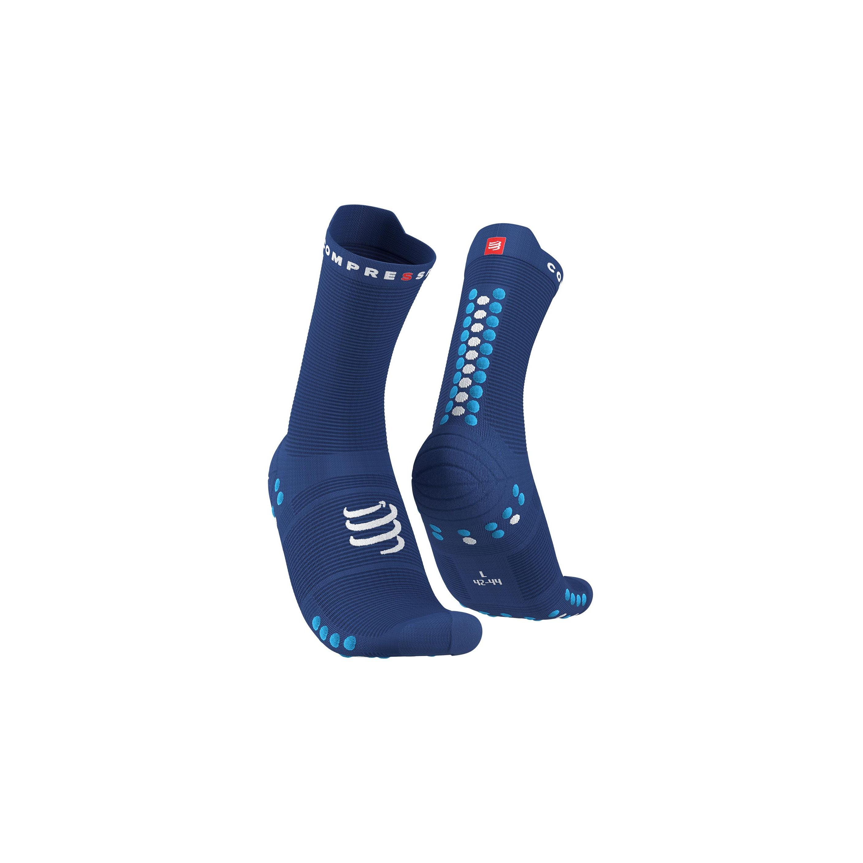 Compressport Pro Racing Socks V4.0 Run High Bleu foncé 35/38 