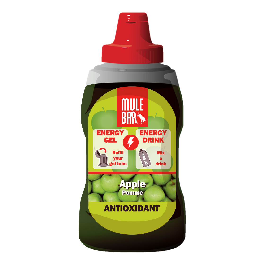 Mulebar Recharge Gel Pomme - 440 g Pomme