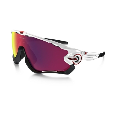 Oakley JAWBREAKER POLISHED WHITE PRIZM ROAD Mannen Wit