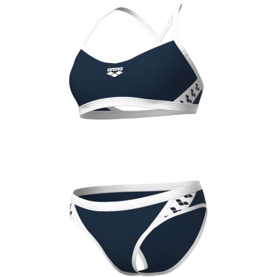 Arena Icons Bikini Cross Back Solid Femenino Azul marino