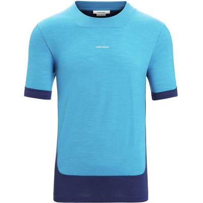 Icebreaker Zoneknit Short Sleeve Shirt Hombre Azul