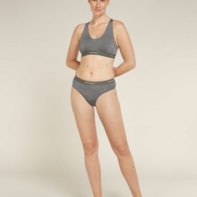 Icebreaker Merino 125 Cool-Lite Sprite Hipster Frau Grau