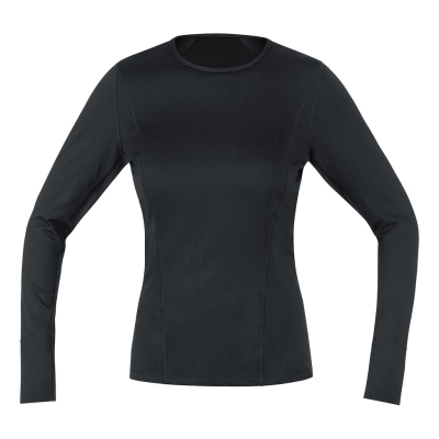Gore Wear Mid Long Sleeve Zip Shirt Frau Schwarz