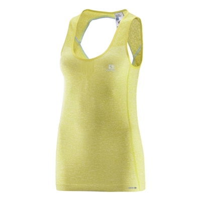 Salomon Débardeur Elevate Seamless Femme Jaune