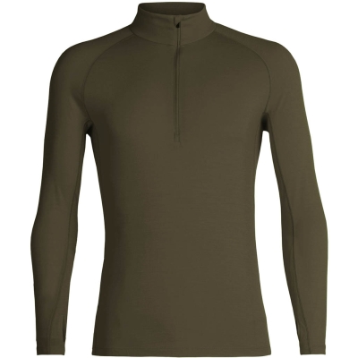 Icebreaker 200 Zone Long Sleeve Half Zip Mann Khaki
