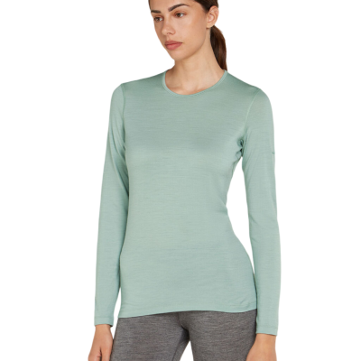 Icebreaker 200 Oasis Long Sleeve Crewe Femenino Verde