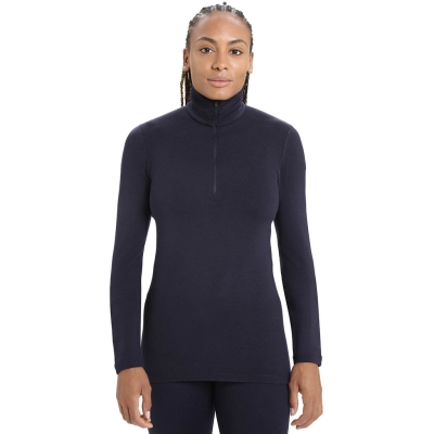 Icebreaker 260 Tech Long Sleeve Half Zip Frau Marineblau