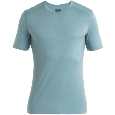 Icebreaker 200 Oasis Short Sleeve Crewe Homme Bleu-gris