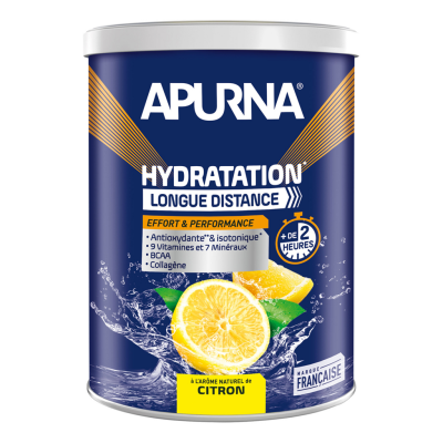 Apurna Boisson Hydratation Longue Distance Citron Pot 500g Bleu