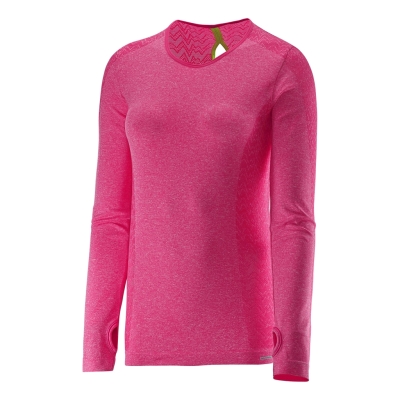 Salomon Elevate Seamless Long Sleeves Tee Femme Rose