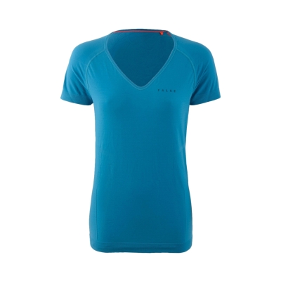 Falke RU C Ss Shirt Femme Bleu ciel