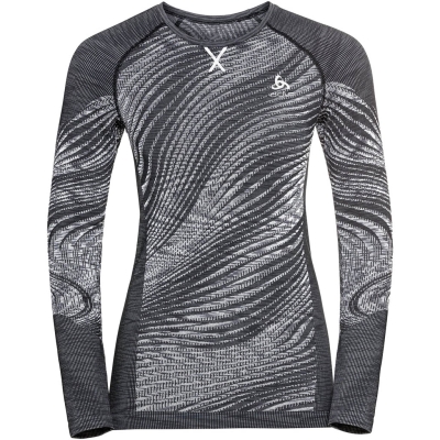 Odlo Base Layer Top Crew Neck Long Sleeve Blackcomb Eco Woman Grey