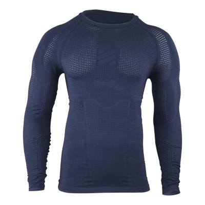 Compressport Raider Compression Shirt Long Sleeve Hombre Azul marino