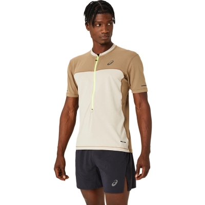 Asics Fujitrail Short Sleeve Top Mann Beige