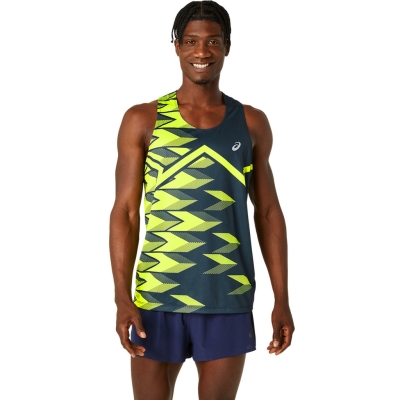 Asics Light Graphic Tank Hombre Amarillo