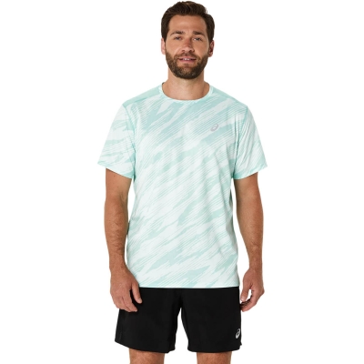 Asics ASICS CORE ALL OVER PRINT SS TOP Homme Vert