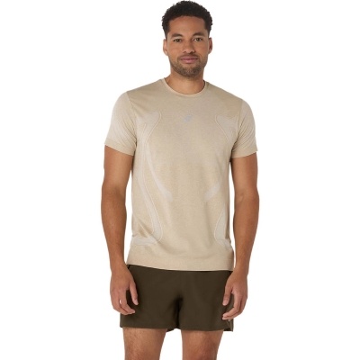 Asics Road Seamless Top Homme Beige