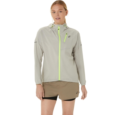 Asics Fujitrail Waterproof Jacket Woman Beige