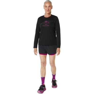 Asics Fujitrail Logo Long Sleeve Top Woman Black