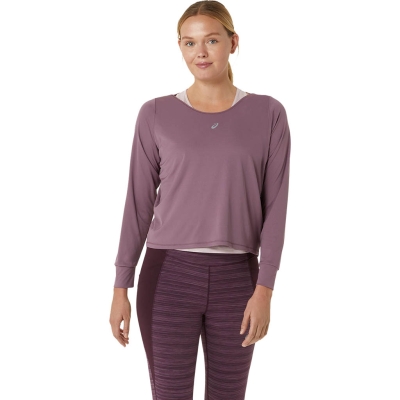 Asics Nagino Run Long Sleeve Top Woman Purple