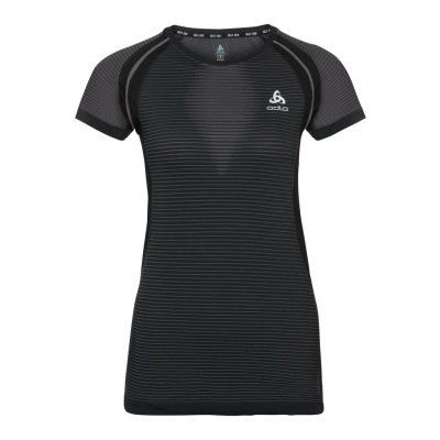 Odlo T-Shirt Manches Courtes Ceramicool Pro Femme Noir
