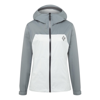 Black Diamond Stormline Stretch Rain Shell Femenino Blanco