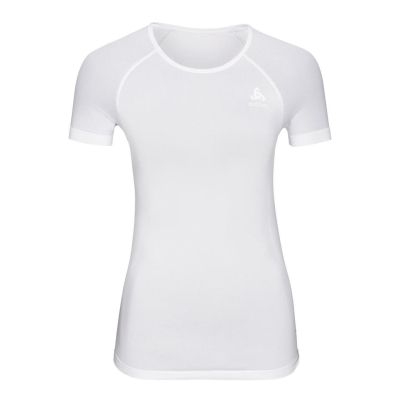 Odlo Performance X-Light Base Layer Top Crew Neck Short Sleeve Woman White