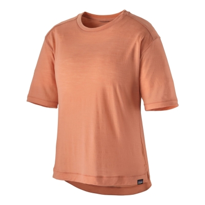 Patagonia Short Sleeve Merino Bike Jersey Woman Apricot