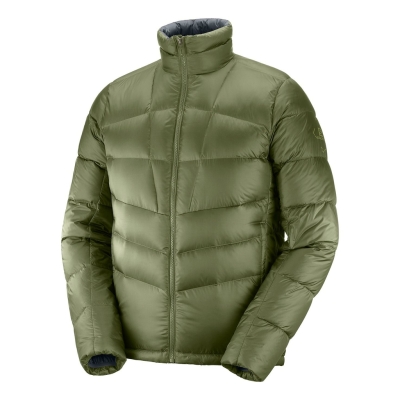 Salomon Transition Down Jacket Men Khaki