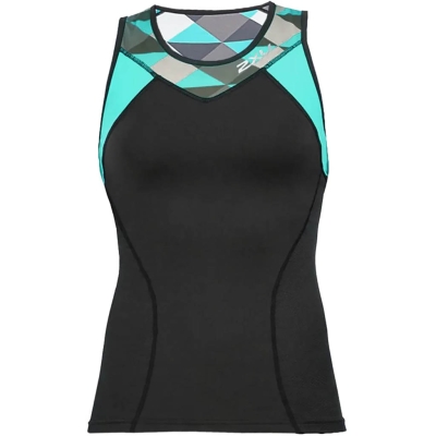 2xu Active Tri Singlet Frau Schwarz