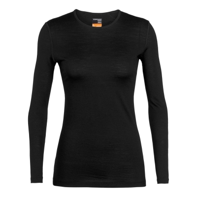 Icebreaker 200 Oasis Long Sleeve Crewe Woman Black