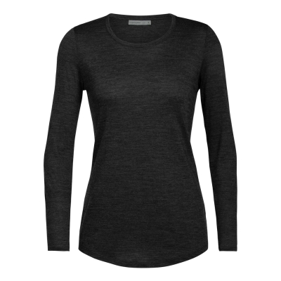 Icebreaker Sphere Long Sleeve Low Crewe Woman Black