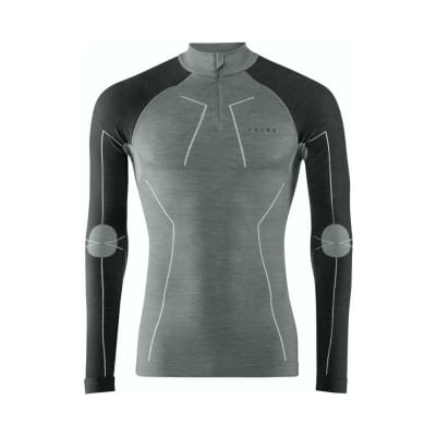 Falke Wool-Tech Zip Shirt Hombre Gris