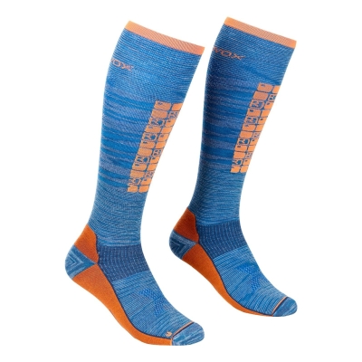 Ortovox Ski Compression Long Socks Homme Bleu