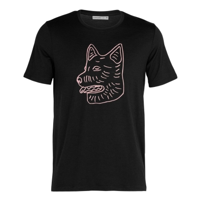 Icebreaker Tech Lite Short Sleeve Crewe Sheepdog Hombre Negro