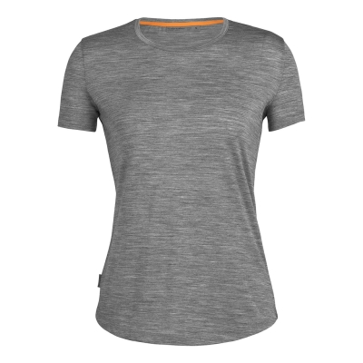 Icebreaker Sphere II Short Sleeve Shirt Woman Light grey