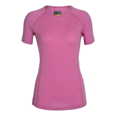 Icebreaker 150 Zone Short Sleeve Crewe Woman Pink
