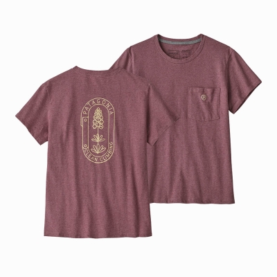 Patagonia Clean Climb Bloom Pocket Responsibili-Tee Woman Purple