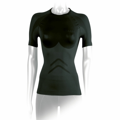 Falke Maillot Athletic Fit MC Femme Noir
