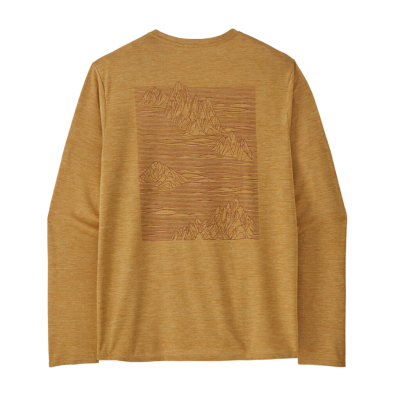 Patagonia Long Sleeve Cap Cool Daily Graphic Shirt Men Mustard yellow
