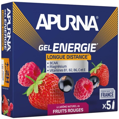 Apurna Gel Energie Longue Distance Fruits Rouges +2h defforts -Etui 5 x 35g 