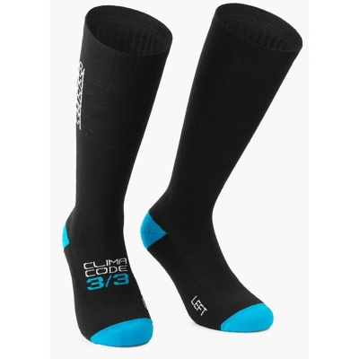 Assos Ultraz Winter FUGU Socks Black Series Negro