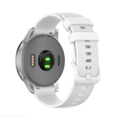Garmin Bracelet Quick Release/ 22mm/ Silicone/ Blanc avec fermoir Silver 