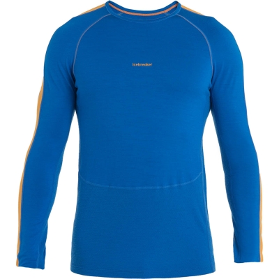 Icebreaker Zoneknit 200 Long Sleeve Crewe Hombre Azul