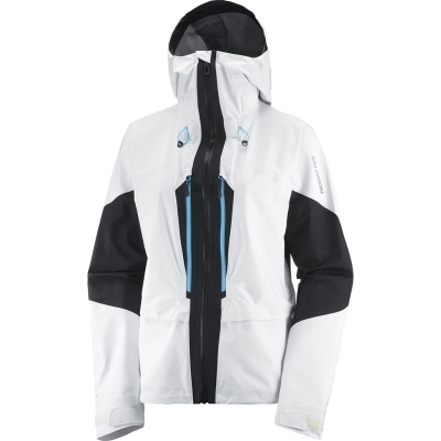 Salomon Mountain Gore-Tex 3L Jacket Femme Blanc et noir
