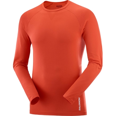 Salomon Sense Long Sleeve Tee Hombre Rojo