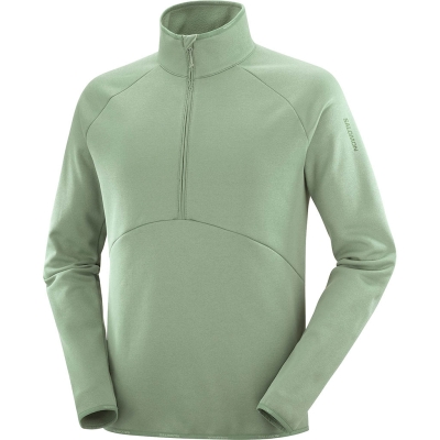 Salomon Essential Warm Half Zip Homme Vert
