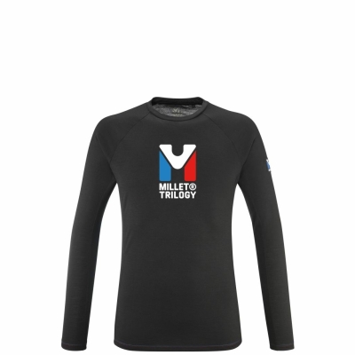 Millet Trilogy Wool Tee Long Sleeve Men Black